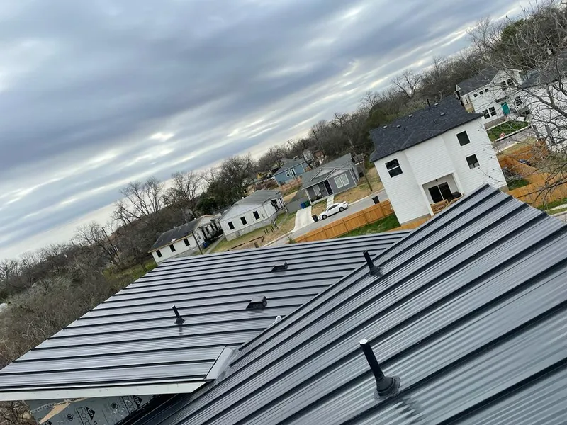 Standing seam metal roof panels with vents for Skylight Repair in Lindstrom